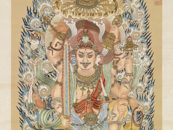 清繡線佛像（十）大輪明王　軸