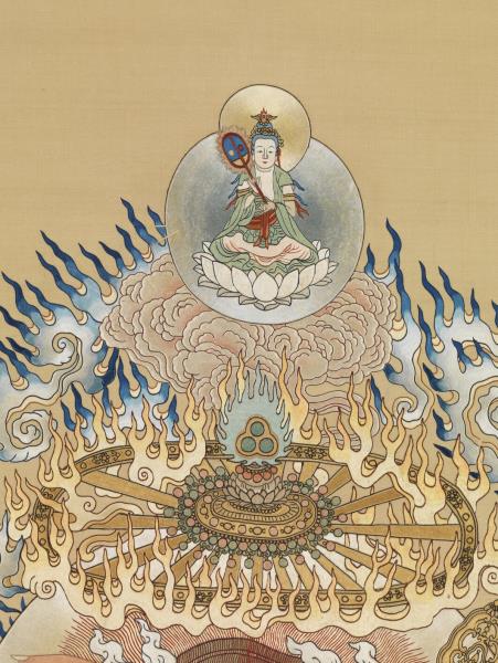 清繡線佛像（十）大輪明王　軸