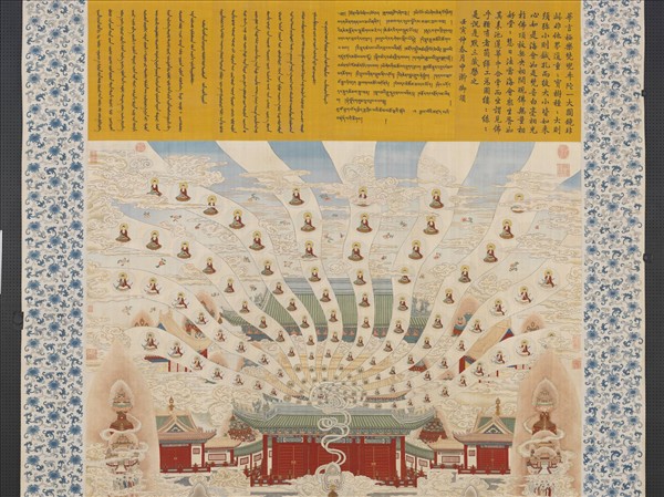 御製讚緙絲極樂世界圖　軸