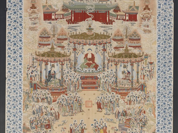 御製讚緙絲極樂世界圖　軸