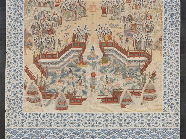 御製讚緙絲極樂世界圖　軸