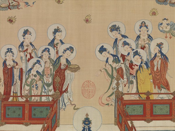 御製讚緙絲極樂世界圖　軸