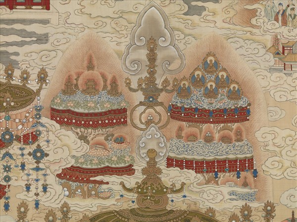 御製讚緙絲極樂世界圖　軸