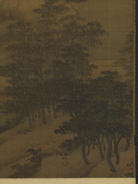 元高克恭雲橫秀嶺　軸