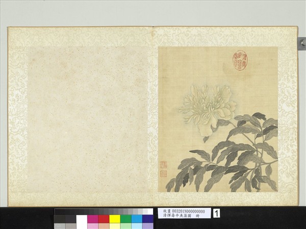 清惲壽平魚藻圖　冊　牡丹