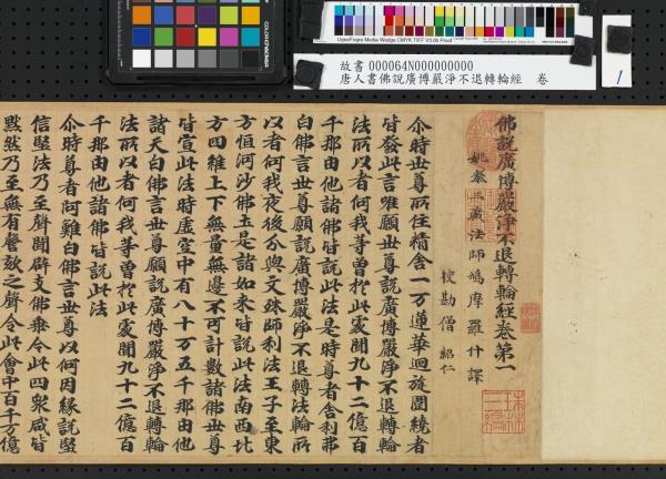 唐人書佛說廣博嚴淨不退轉輪經　卷