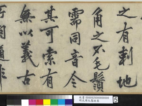 明沈周化鬚疏　卷