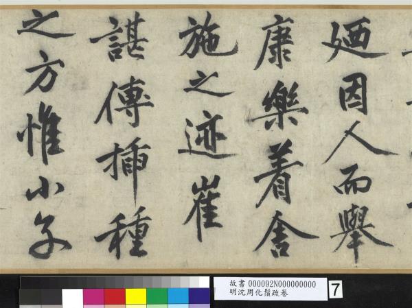 明沈周化鬚疏　卷