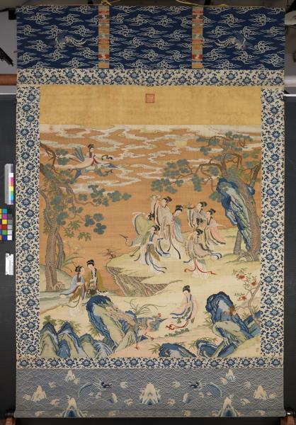 清緙絲群仙祝壽　軸