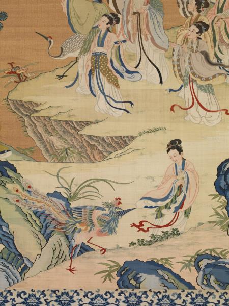 清緙絲群仙祝壽　軸