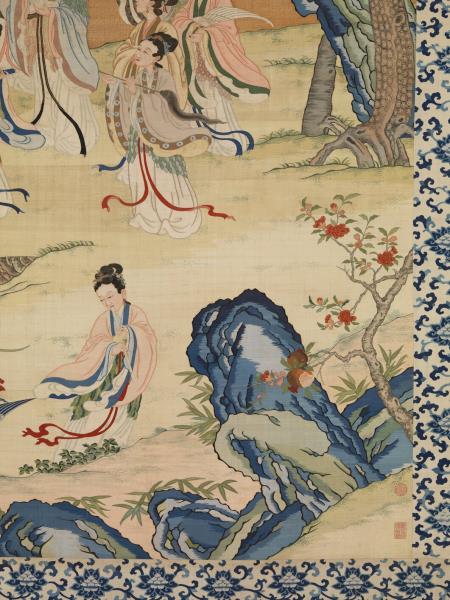 清緙絲群仙祝壽　軸