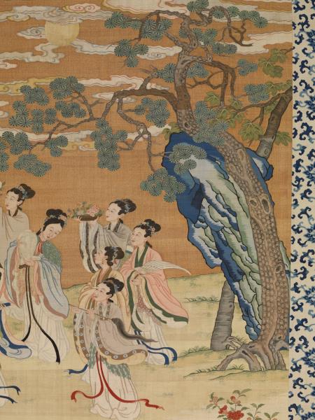 清緙絲群仙祝壽　軸