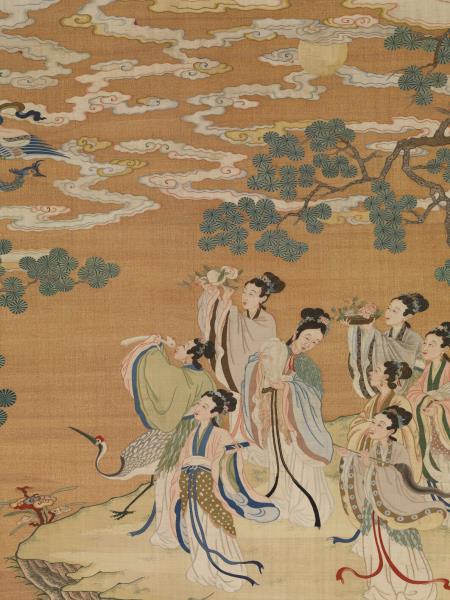 清緙絲群仙祝壽　軸