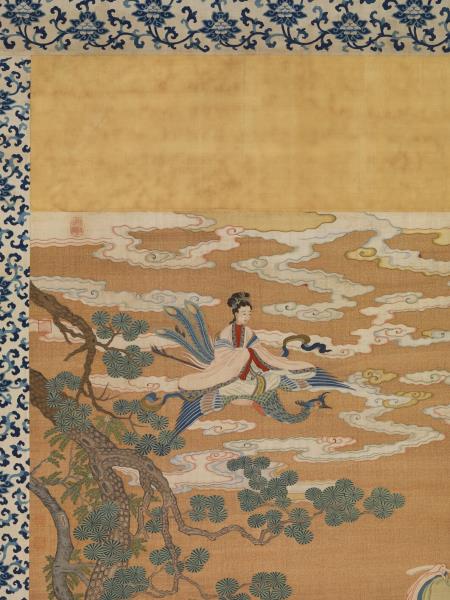 清緙絲群仙祝壽　軸