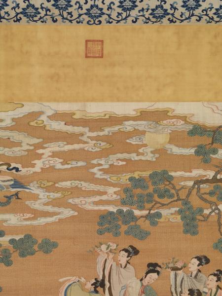 清緙絲群仙祝壽　軸