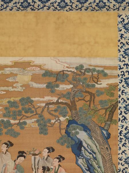 清緙絲群仙祝壽　軸