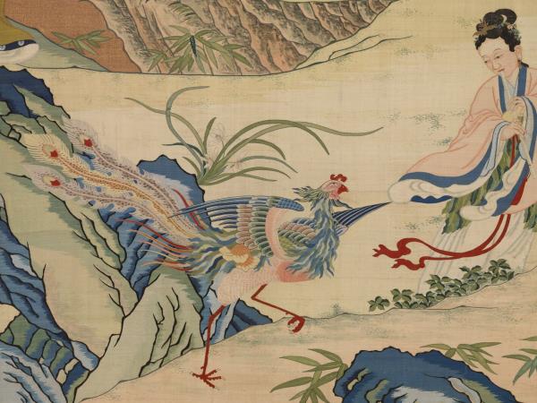 清緙絲群仙祝壽　軸