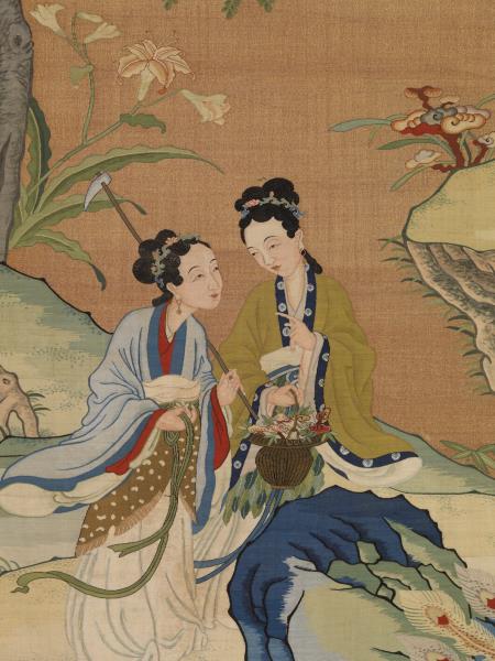 清緙絲群仙祝壽　軸