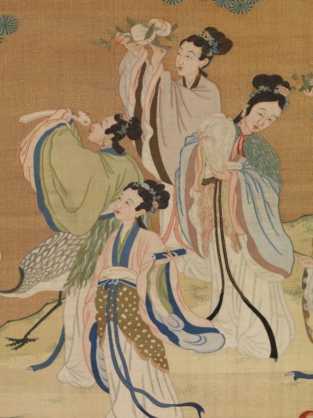 清緙絲群仙祝壽　軸