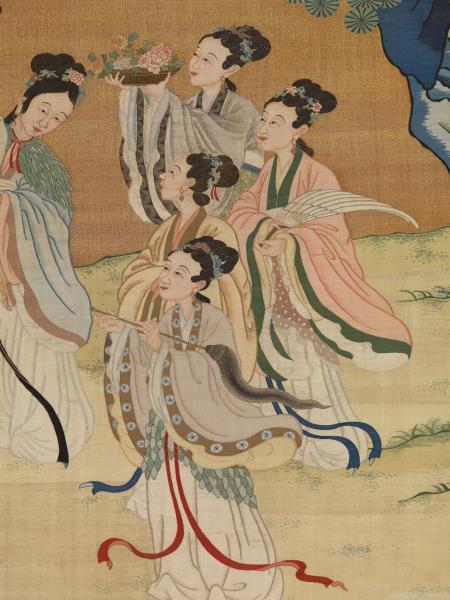 清緙絲群仙祝壽　軸