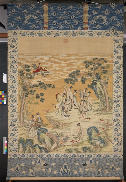 清緙絲群仙祝壽　軸