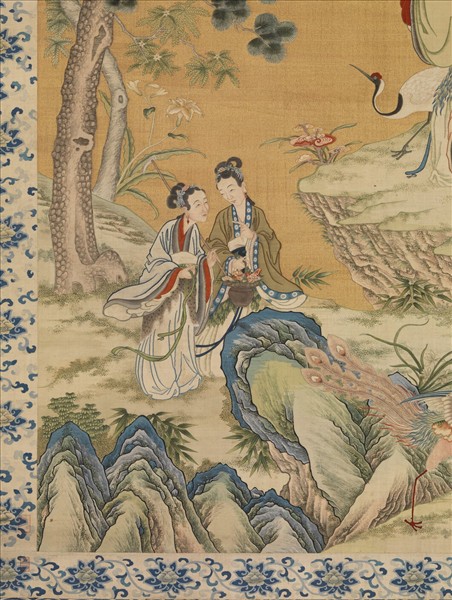 清緙絲群仙祝壽　軸