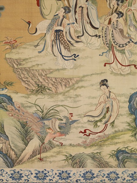 清緙絲群仙祝壽　軸