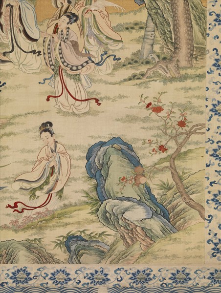 清緙絲群仙祝壽　軸