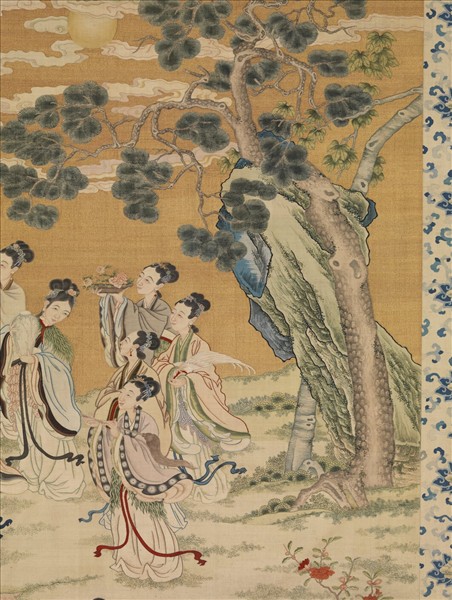 清緙絲群仙祝壽　軸