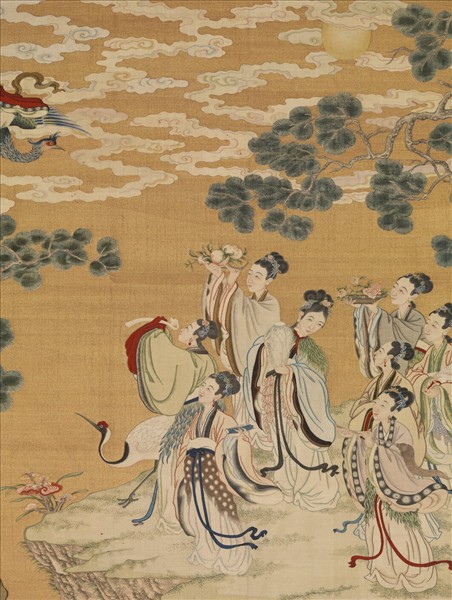 清緙絲群仙祝壽　軸