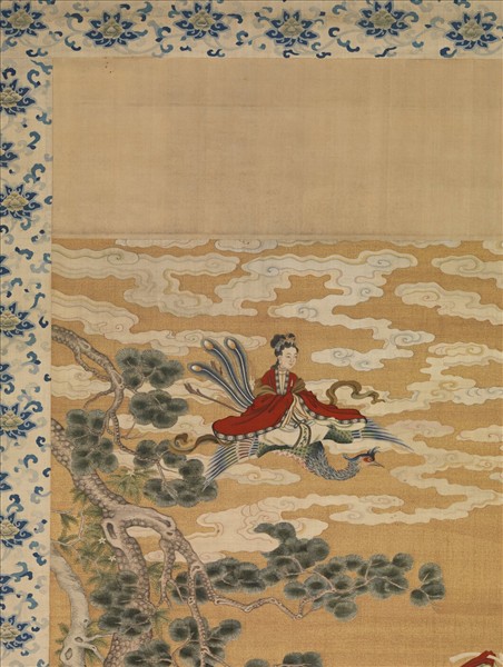 清緙絲群仙祝壽　軸