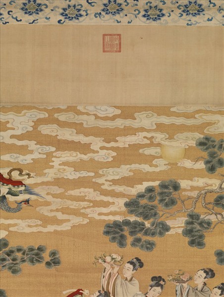 清緙絲群仙祝壽　軸