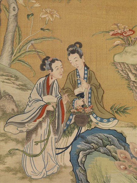 清緙絲群仙祝壽　軸