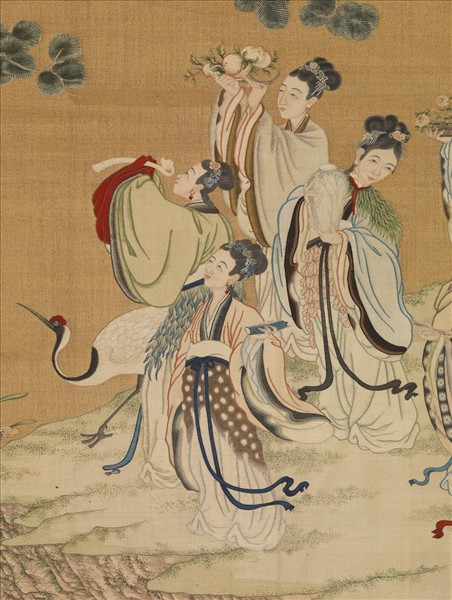 清緙絲群仙祝壽　軸