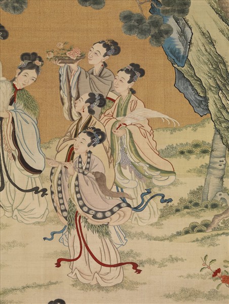 清緙絲群仙祝壽　軸