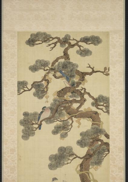 清乾隆緙絲花鳥宮屏　軸