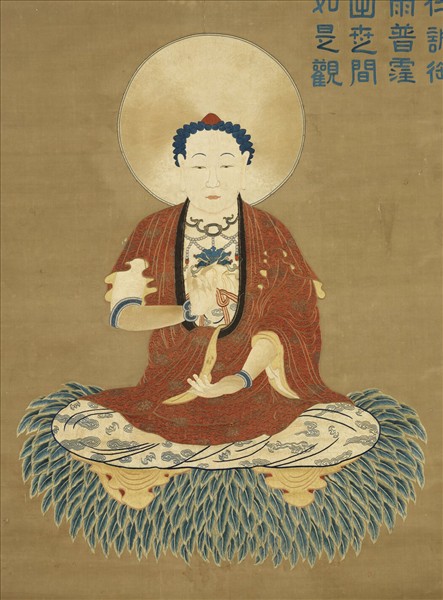 清乾隆繡釋迦牟尼佛像　軸