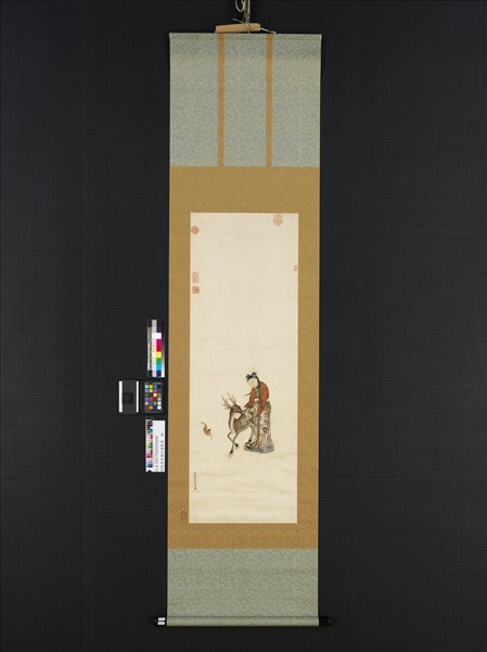 清乾隆粵繡仙童獻壽　軸