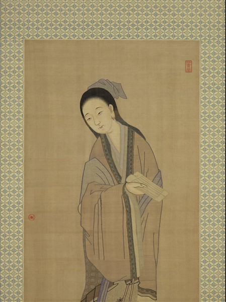 清仿舊緙絲美人　軸