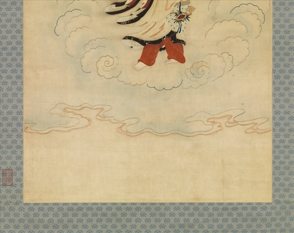 明顧繡八仙慶壽掛屏（二）和合二仙之合仙　軸