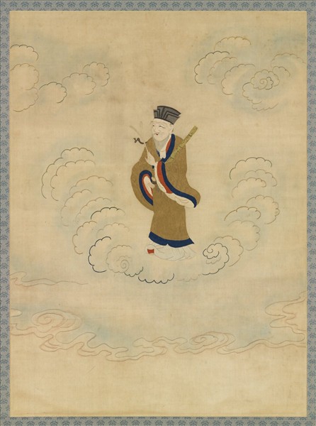 明顧繡八仙慶壽掛屏（三）張果老　軸