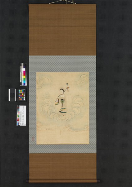 明顧繡八仙慶壽掛屏（四）何仙姑　軸