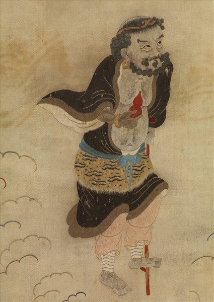 明顧繡八仙慶壽掛屏（五）李鐵柺　軸