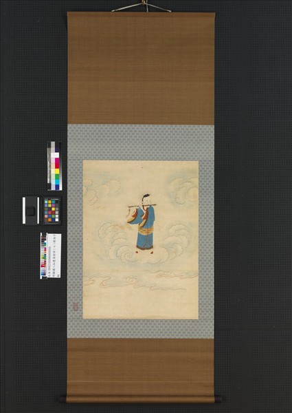 明顧繡八仙慶壽掛屏（七）韓湘子　軸