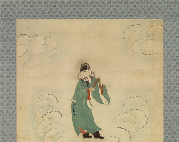 明顧繡八仙慶壽掛屏（八）曹國舅　軸