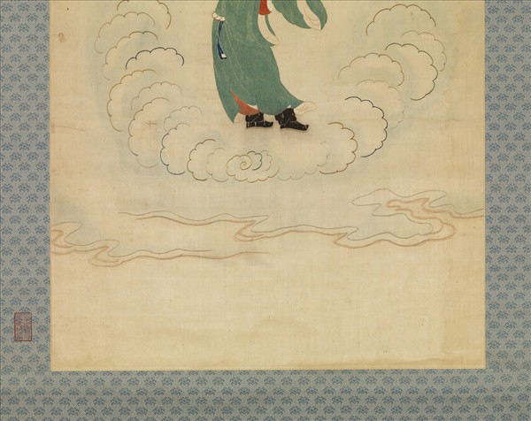 明顧繡八仙慶壽掛屏（八）曹國舅　軸