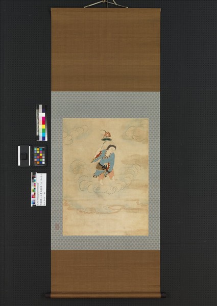 明顧繡八仙慶壽掛屏（九）和合二仙之和仙　軸