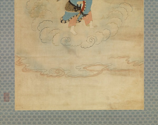 明顧繡八仙慶壽掛屏（九）和合二仙之和仙　軸