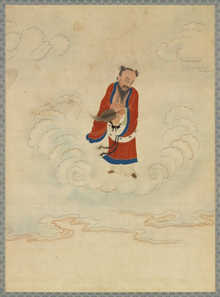 明顧繡八仙慶壽掛屏（十）漢鍾離　軸