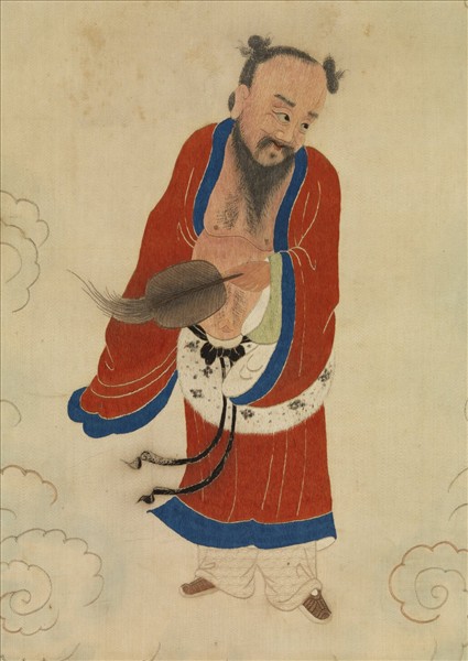 明顧繡八仙慶壽掛屏（十）漢鍾離　軸